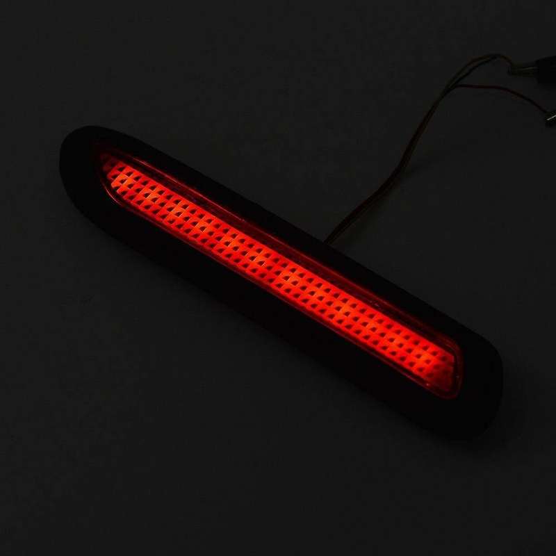 2X Universal Car Red Lens LED Bumper Reflectors Taillight Brake Fog Warning Light