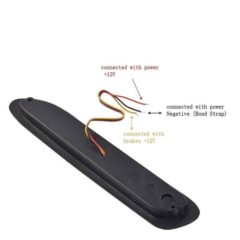 2X Universal Car Red Lens LED Bumper Reflectors Taillight Brake Fog Warning Light