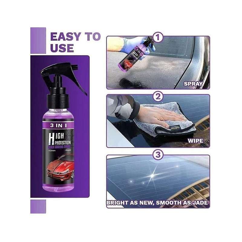 2x100ml High Protection Quick Car Coating Spray Coat Ceramic Coating Wax Polish Hydrophobic Top Coa