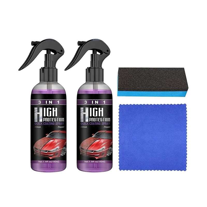2x100ml High Protection Quick Car Coating Spray Coat Ceramic Coating Wax Polish Hydrophobic Top Coa