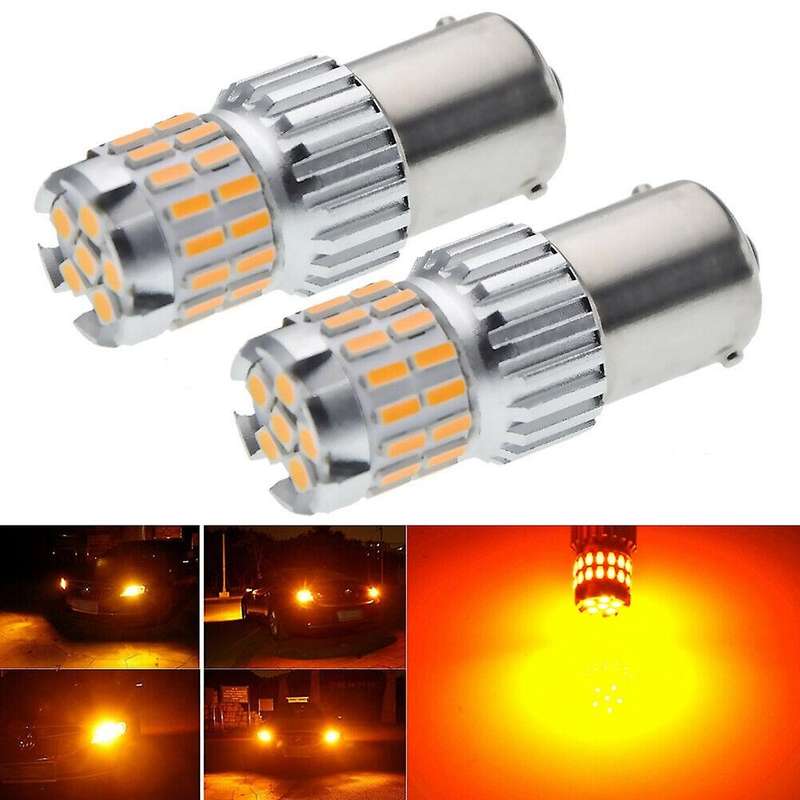 2x1156 Amber 7506 P21W LED Bulbs Yellow Front Rear Turn Signal Lights