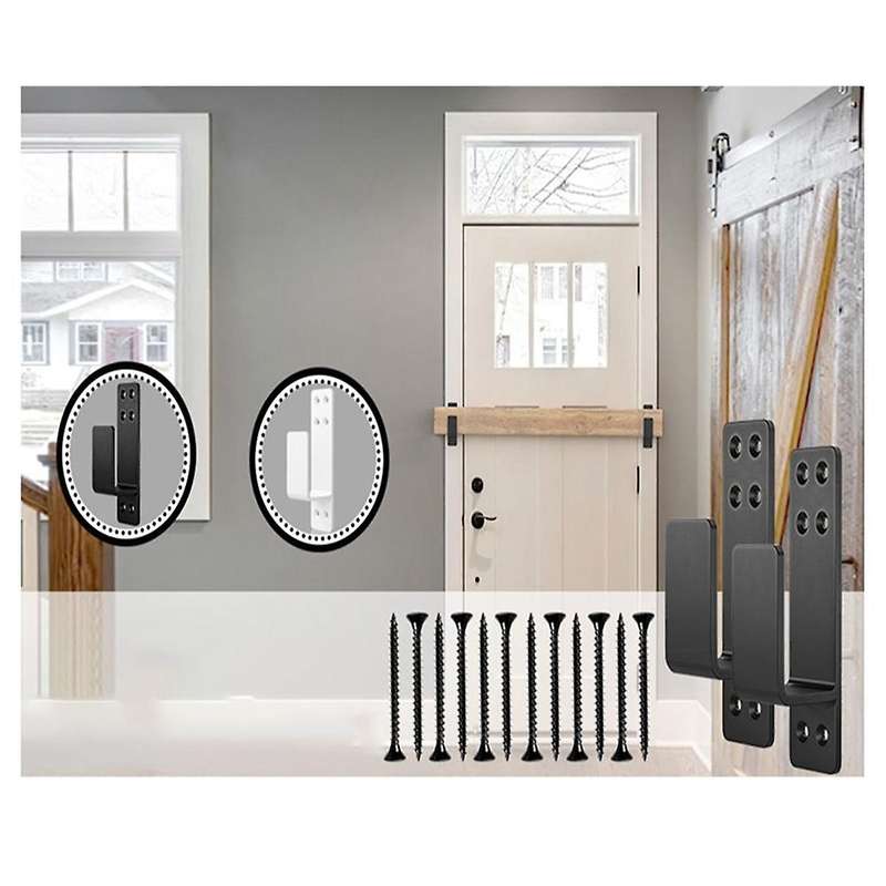 2x4 Door Barricade Brackets Heavy Duty Upgraded Door Bar Holder Brackets for Home Security Suit for
