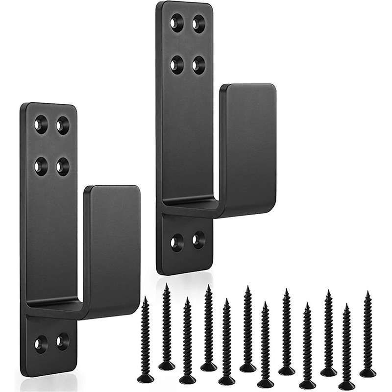 2x4 Door Barricade Brackets Heavy Duty Upgraded Door Bar Holder Brackets for Home Security Suit for