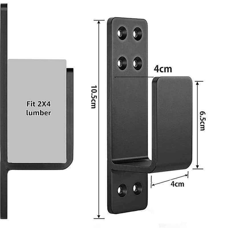 2x4 Door Barricade Brackets Heavy Duty Upgraded Door Bar Holder Brackets for Home Security Suit for