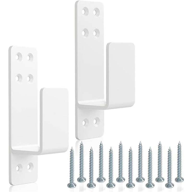 2x4 Door Barricade Brackets Heavy Duty Upgraded Door Bar Holder Brackets for Home Security Suit for