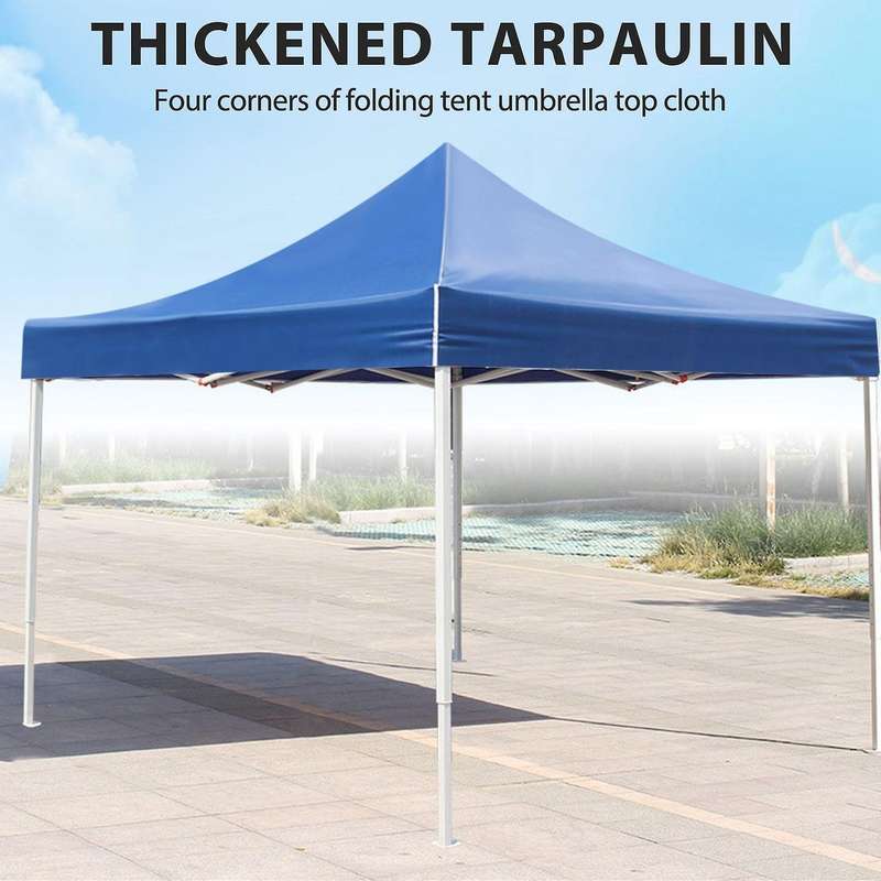 2x2m Canopy Top Cover Replacement Four-corner Tent Cloth Foldable Rainproof Patio Replacement Blue