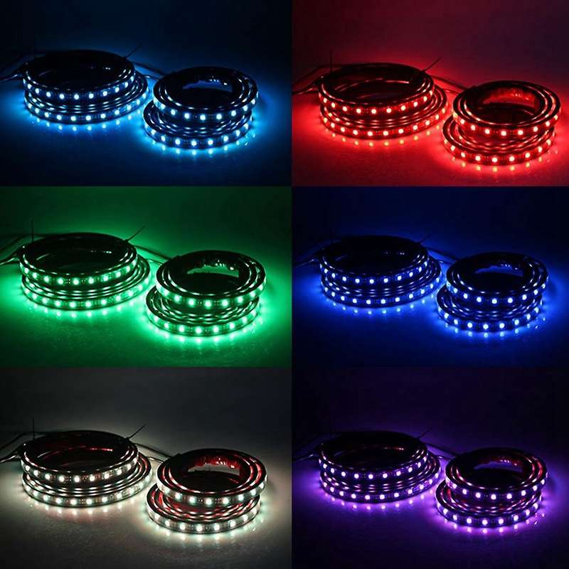 2X90CM +2X120CM Car LED Chassis Light APP Controlled RGB LED Light Bar Car Atmosphere Light Car Ligh