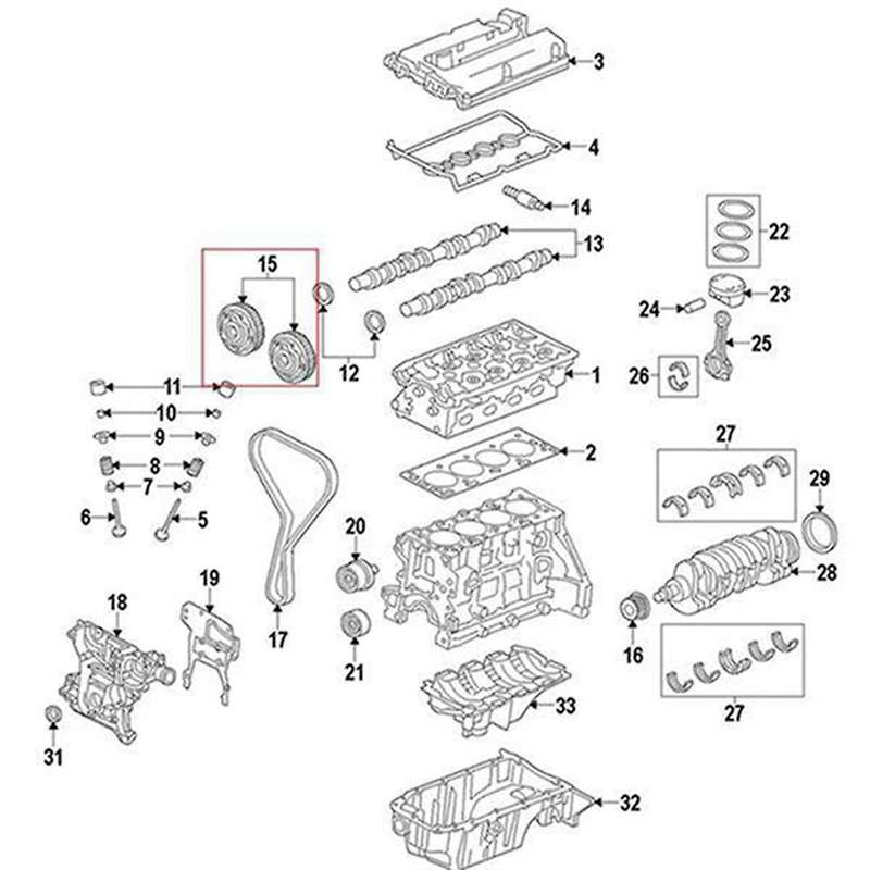 2xintake/exhaust Engine Timing Camshaft Cam Gear 5636467 for Aveo Sonic Opel