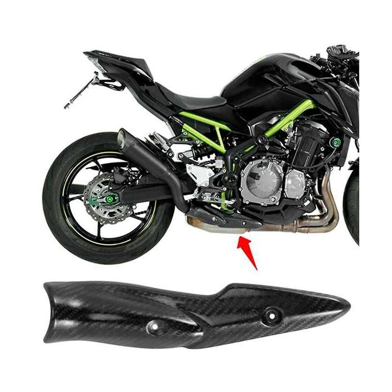 2xfor Z900 17-19 Motorcycle Exhaust System Middle Link Pipe Carbon Fiber Heat Shield Cover Guard Ant