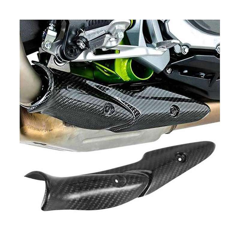 2xfor Z900 17-19 Motorcycle Exhaust System Middle Link Pipe Carbon Fiber Heat Shield Cover Guard Ant