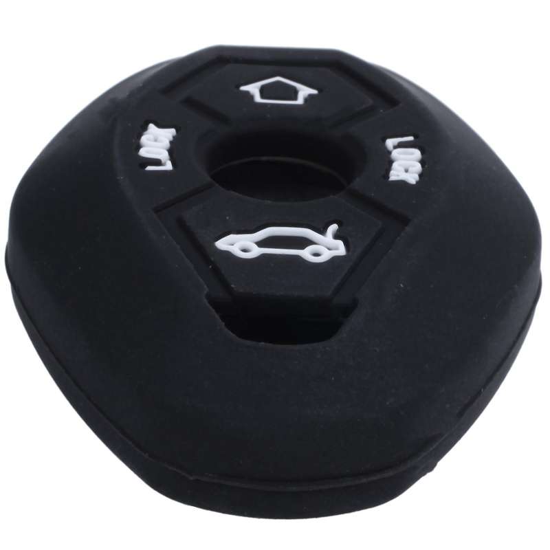3 Button Remote Key Fob Silicone Case Cover Compatible E46 E39 E63 E36 E81x5 Z3 Z4, Black