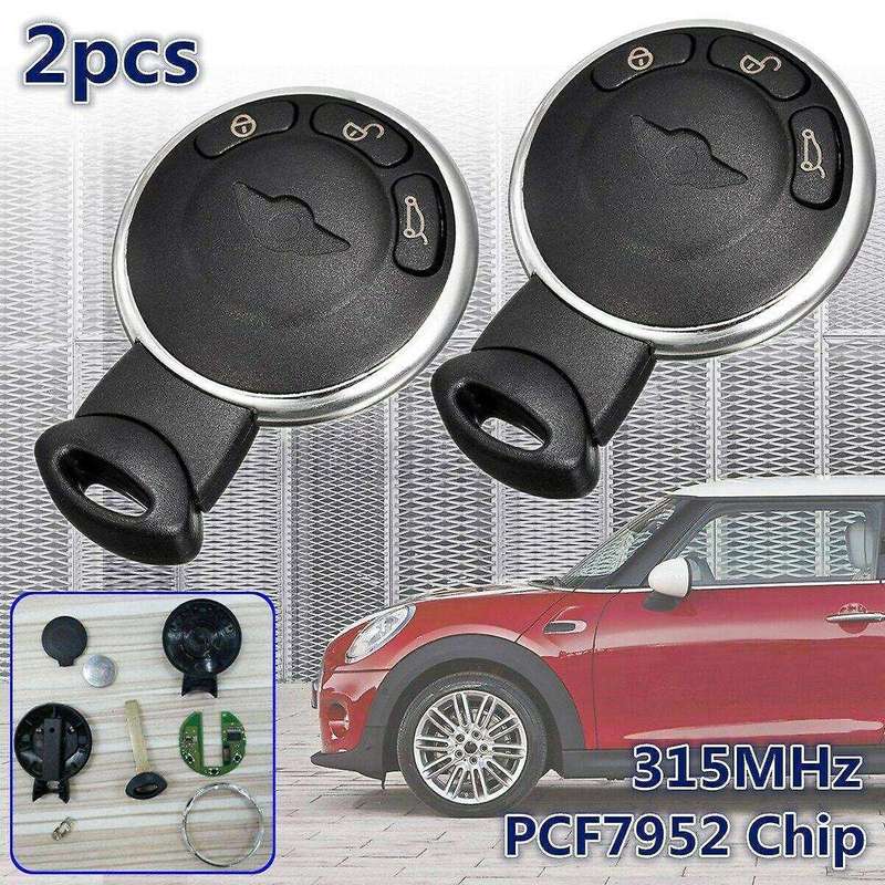 3 Buttons with PCF7952 Chip 315MHz Remote Key Fob Shell for 2007-2014 KR55WK49333(2Pcs)