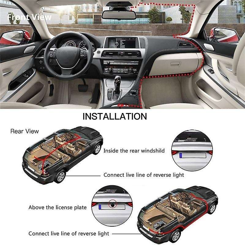 3 Cameras Lens 4.0 Inch Car DVR Camera Recorder FHD 1080P Night Vision Dash Cam Support Rearview Cam