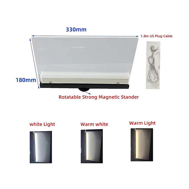 3 Color Change Led Dent Checking Light Paintless Car Dent Repair Removal Tool Magnet Bracket with E