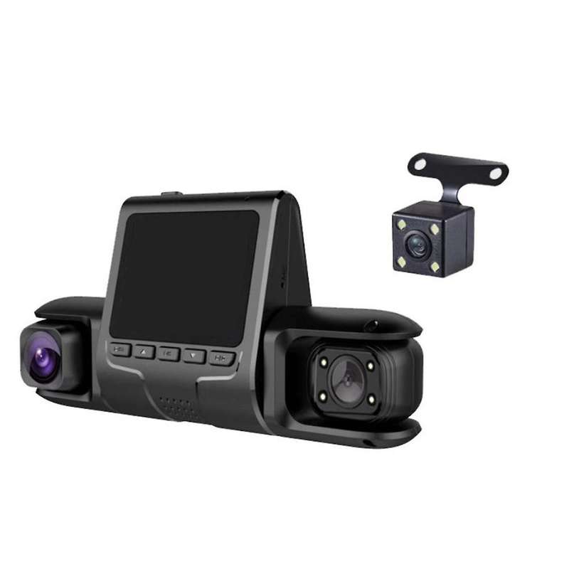 3 Camera Lens Car Dvr Hd 1080p Dash Camera Ir Night Vision 3-channel Dash Cam Video Driving Recorder