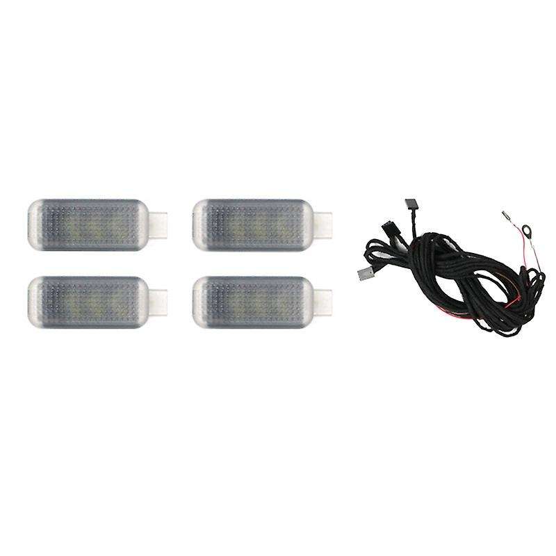 3 Colour LED Footwell Light Foot Lamp Cable Wire Harness for Golf MK5 6 MK6 B6 B7 B8 CC