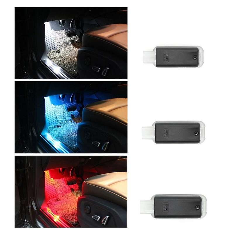 3 Colour LED Footwell Light Foot Lamp Cable Wire Harness for Golf MK5 6 MK6 B6 B7 B8 CC