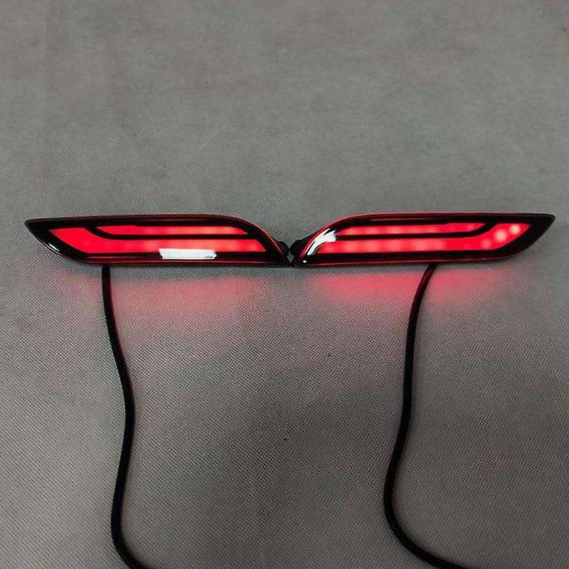 3 Features LED Bumper Reflector Lights for 2018-Up Rear Fog Lamps and Turn Signal Light
