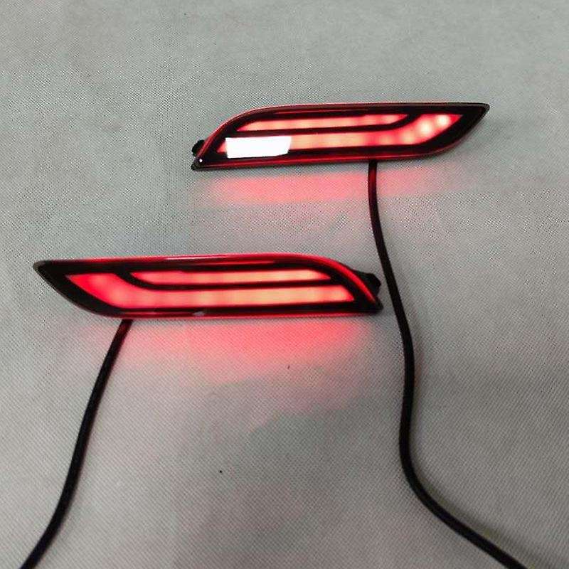 3 Features LED Bumper Reflector Lights for 2018-Up Rear Fog Lamps and Turn Signal Light