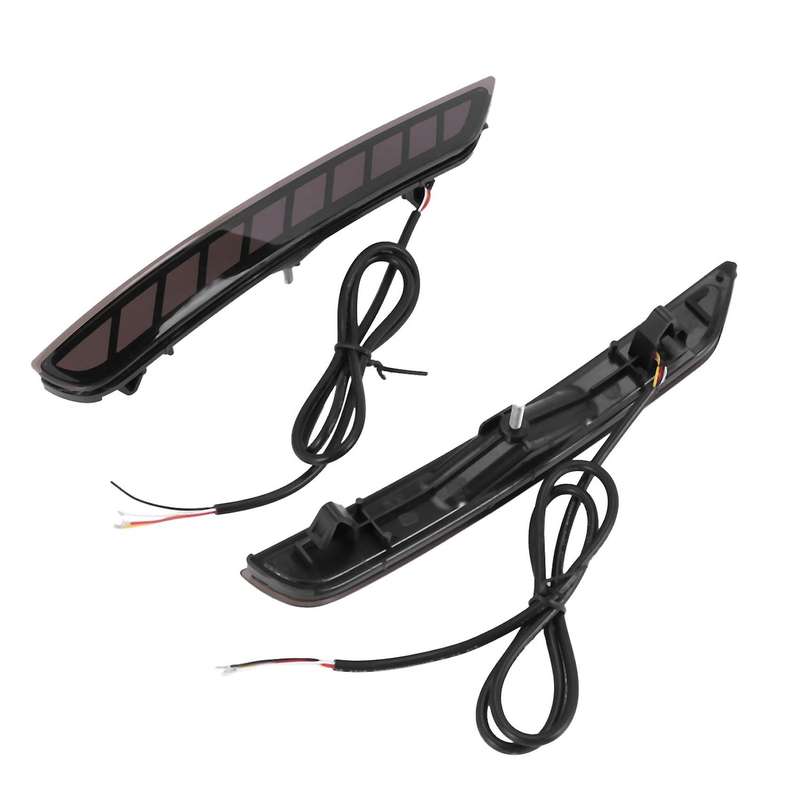 3 Functions LED Rear Bumper Reflector Light Red Day Running Light Brake Fog Trim Molding Tail Lamp f