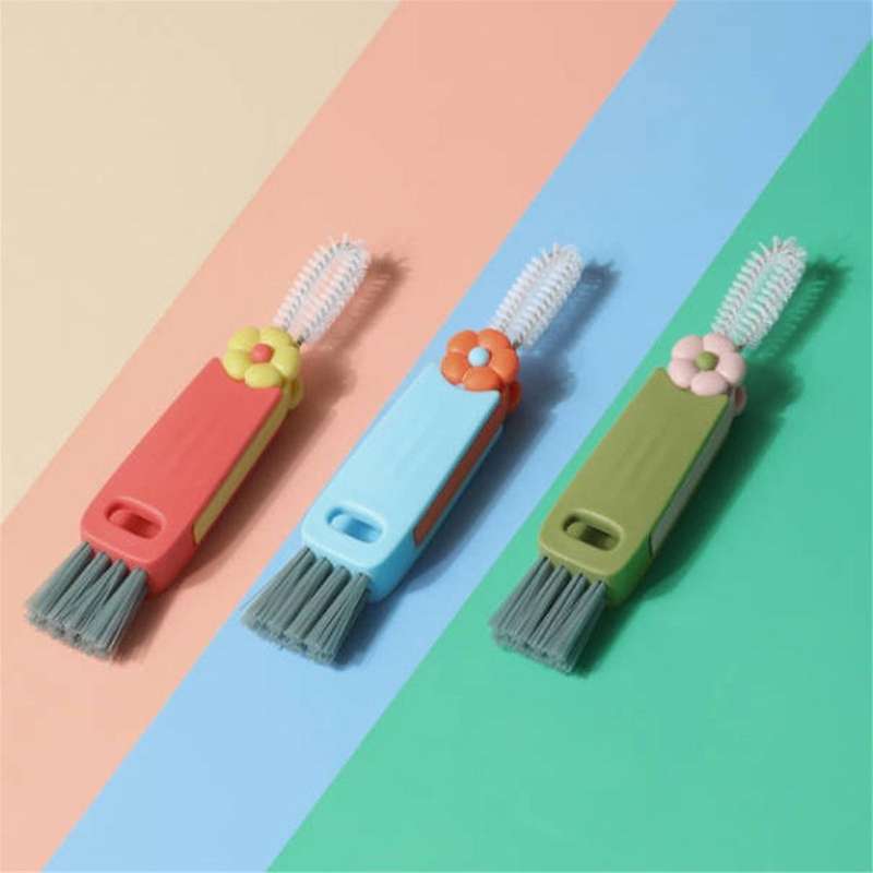 3 in 1 Cup Lid Cleaning Brush, Crevice Cleaning Brush for Bottle Tight Spaces Cup, 3 in 1 Multifunc