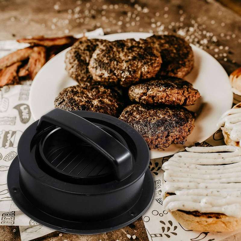 3 In 1 Burger Press Patty Stuffed Burger Maker with 120pcs Burger Paper Non Stick Sliders Beef Burg