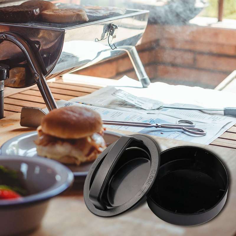 3 In 1 Burger Press Patty Stuffed Burger Maker with 120pcs Burger Paper Non Stick Sliders Beef Burg
