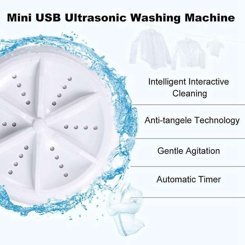 3 in 1 Mini Washing Machine Portable Ultrasonic Dishwasher with USB Powered for Personal Laundry Cam