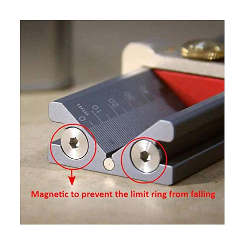 3 In 1 Drill Depth Measuring Gauge, Limited Rings Installation Assist Woodworking Tool Drill Point A