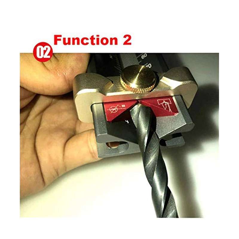 3 In 1 Drill Depth Measuring Gauge, Limited Rings Installation Assist Woodworking Tool Drill Point A