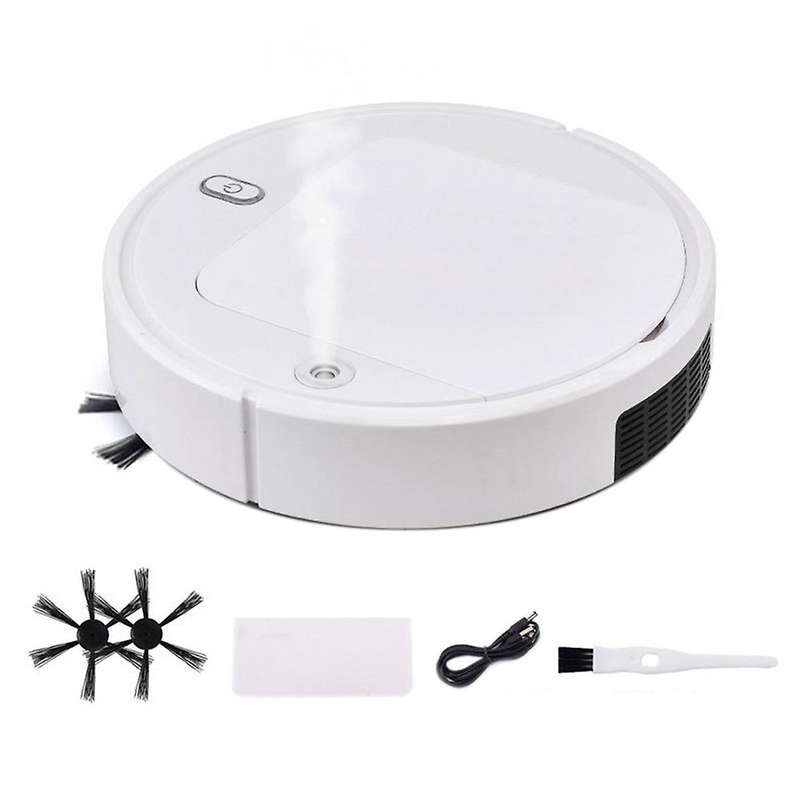 3 in 1 Intelligent Sweeping Robot Vacuum Cleaner Humidifying Spray Rechargeable Lazy Broom for Both