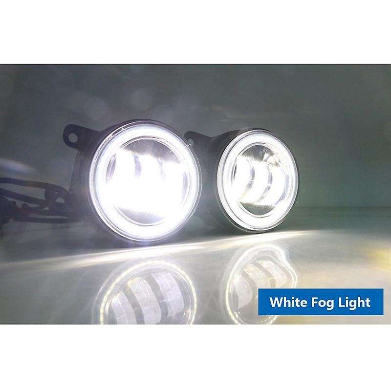 3 in 1 LED Front Bumper Fog Light Angel Eyes DRL Light for FOCUS 2 3 DUSTER Blue