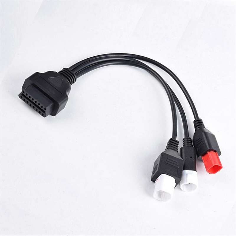 3 in 1 Motorcycle Diagnostic Connector Cable for 3pin 4pin for 6pin OBD2 Cable Adapter
