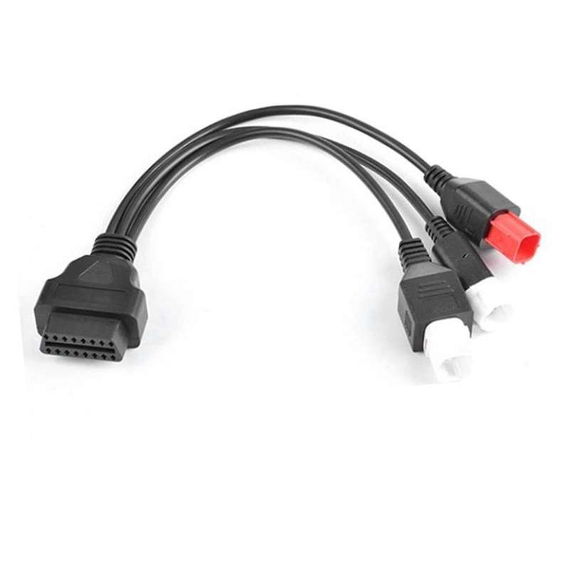 3 in 1 Motorcycle Diagnostic Connector Cable for 3pin 4pin for 6pin OBD2 Cable Adapter