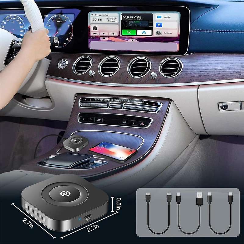 3 In 1 Wireless Carplay Adapter,wireless for Android Auto with / Wireless Car Dongle for Carplay Car