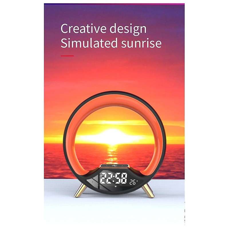3 In 1 Multi-function Night Light with Wireless Charging Bluetooth Speaker Smart Alarm Clock Atmosph