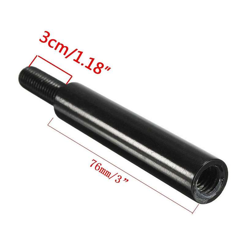 3 Inch Black Shift Knob Extender Extension Gear Shifter Lever for Accord M12x1.25