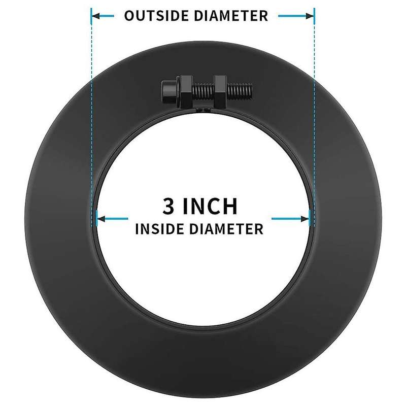 3 Inch Inlet Black Exhaust Tip 3 x 4.5 x 9 Black Paint Stainless Steel Material Exhaust Tip Bolt-on