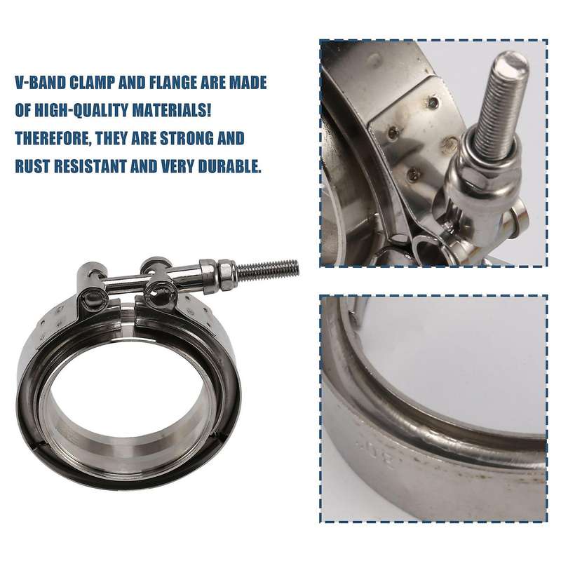 3 Inch Stainless Steel-304 V-Clamp Flange Sleeve Kit for 75mm OD Pipe