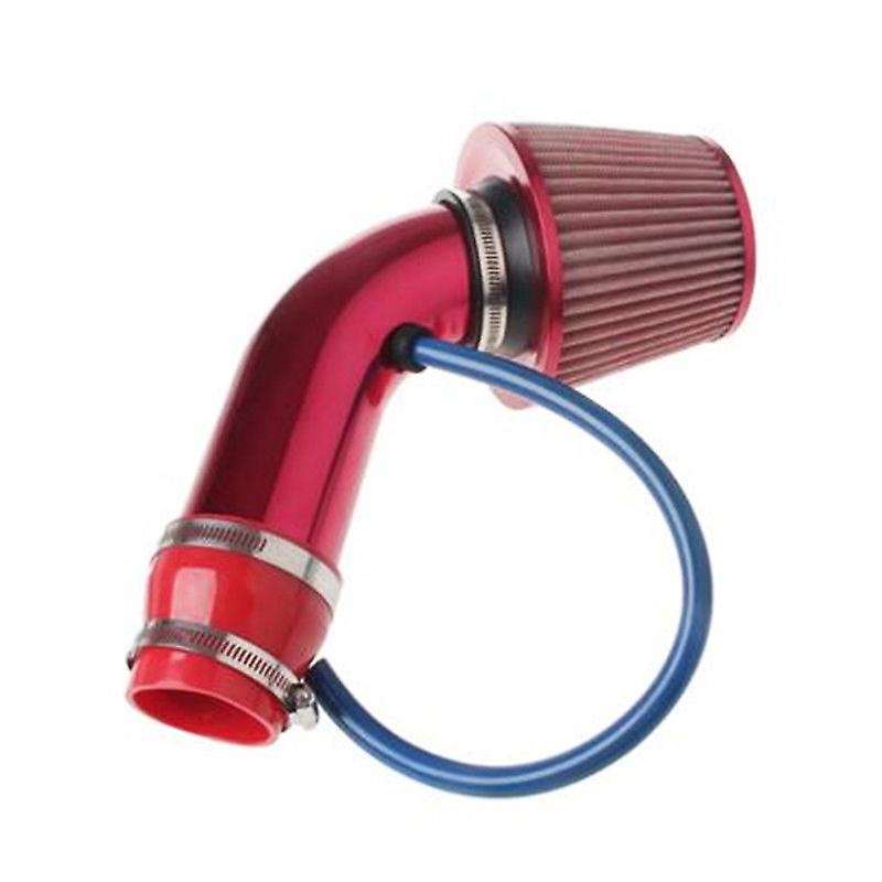 3 Inch Universal Car Cold Intake Filter Alumimum Induction Kit Pipe Hose System(red)