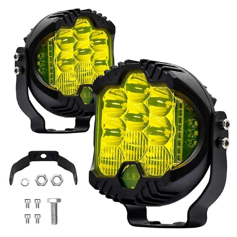 3 Inch Three Side Illuminated Work Lights LED Headlights for Truck Suv Boat Off-Road Vehicles ATV ,Y