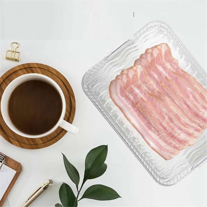 3 Layer Lunch Meat Container for Refrigerator Organizing Bacon Storage Container Refrigerator Food
