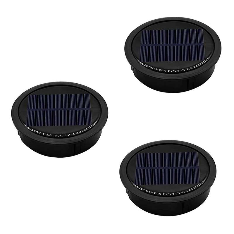 3 Pack Big Solar Light Replacement Top for Outdoor Hanging Lanterns, More Powerful More Energy Effic