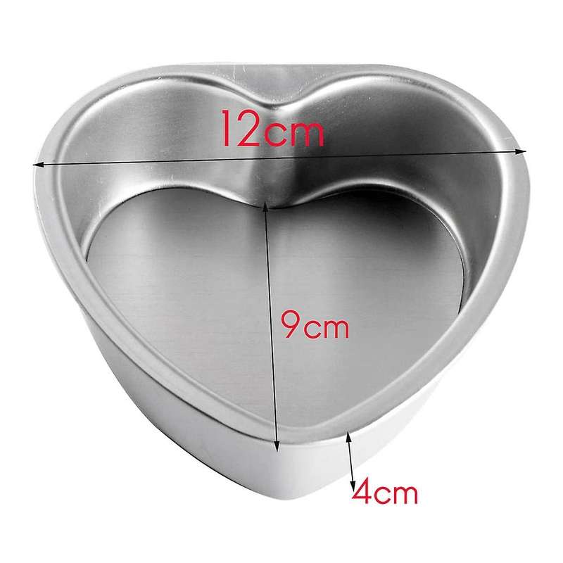 3 Pack Aluminum Heart Shaped Non-stick Cake Pan Set Diy Baking Mold Tool with Removable Bottom - 4 I