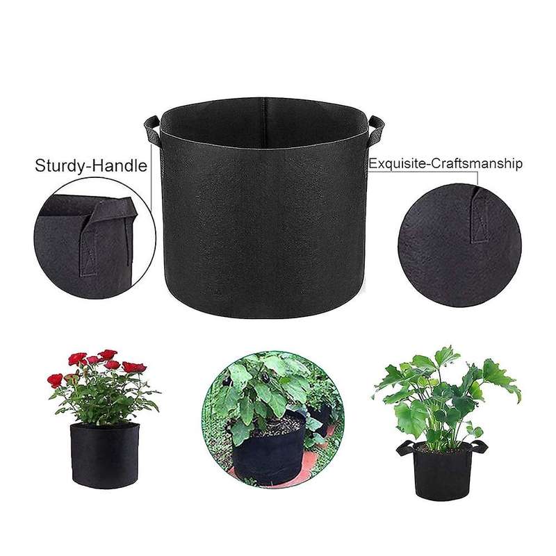 3 Pack 5 Gallon Grow Bags,plants Pots with Handles,indoor & Outdoor Grow Containers Compatible Plant