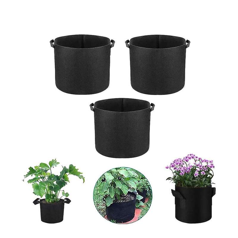 3 Pack 5 Gallon Grow Bags,plants Pots with Handles,indoor & Outdoor Grow Containers Compatible Plant