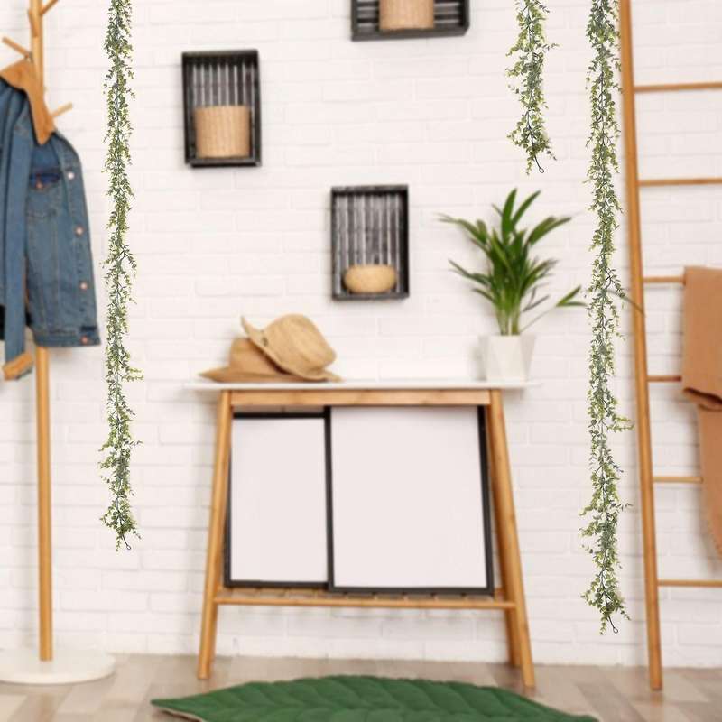 3 Pack Artificial Garland, Artificial Vines Faux Eucalyptus Greenery Garland Wedding Backdrop Arch