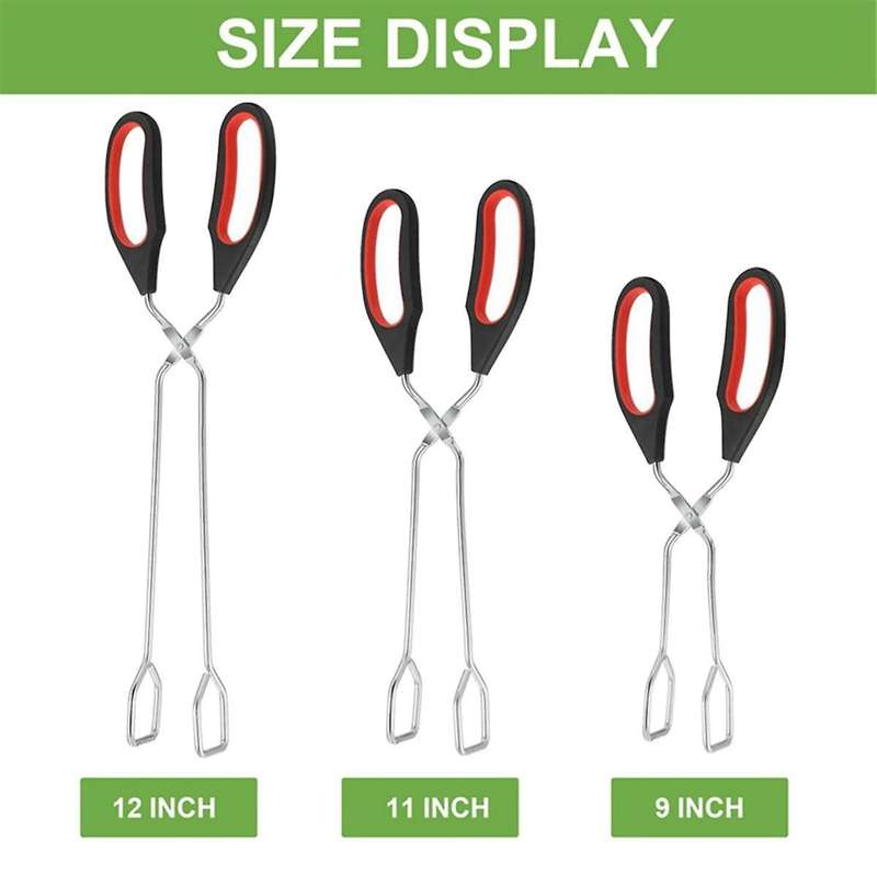 3 Pack Cooking Scissor Tongs Kitchen Baking Bread Food Tong Barbecue Grilling Tongs