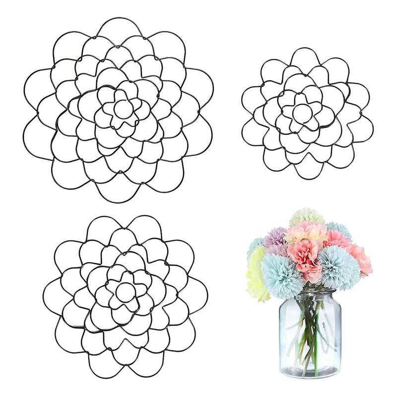 3 Pack Flower Frog Stainless Steel Wire Flower Arranging Tool Flower Lid Arranger Reusable Floral Gr