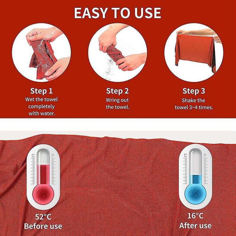 3 Pack Cooling Towels with Carry Case,Soft & Breathable Microfiber Chilly Towel for Camping, Fitness